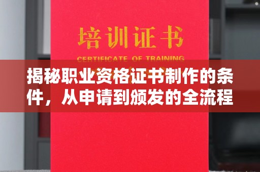 洪江揭秘职业资格证书制作的条件，从申请到颁发的全流程解析